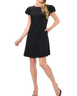 Velvet Bubble Sleeve Dress