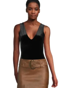 Velvet Deep-V Bodysuit