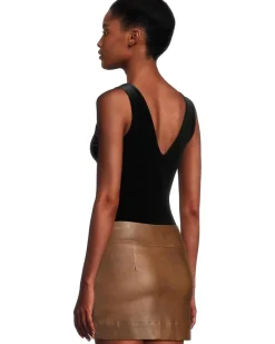 Velvet Deep-V Bodysuit