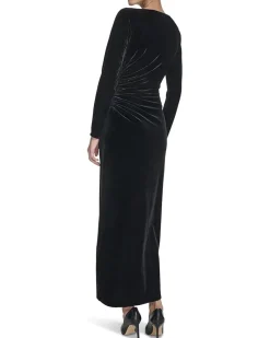 Velvet Long Sleeve Maxi