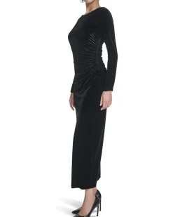 Velvet Long Sleeve Maxi