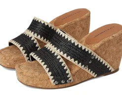 Vickta Woven Band Cork Wedge Sandals