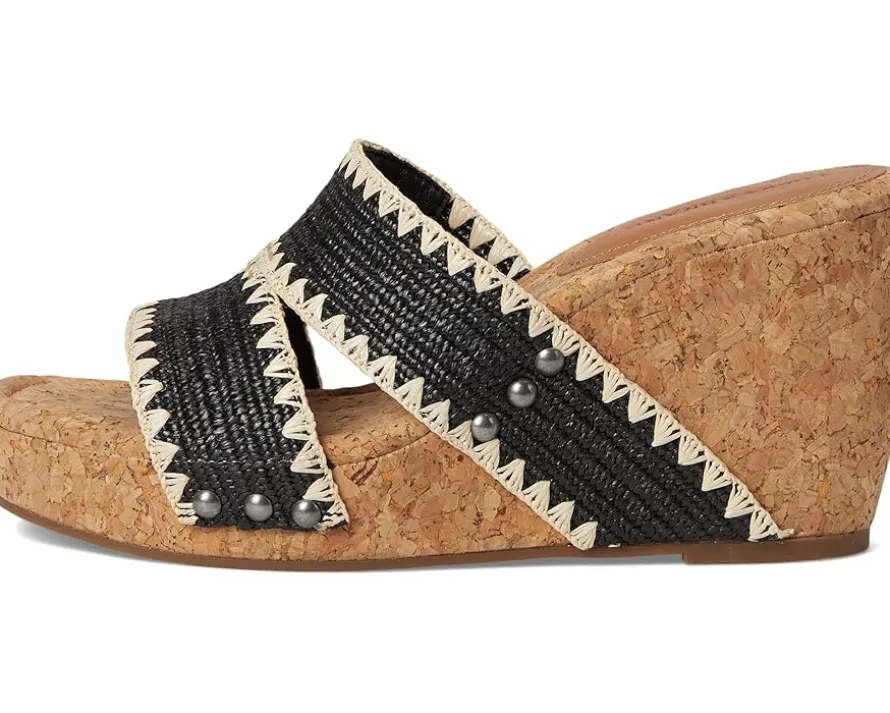 Vickta Woven Band Cork Wedge Sandals