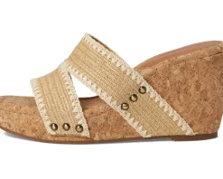 Vickta Woven Band Cork Wedge Sandals