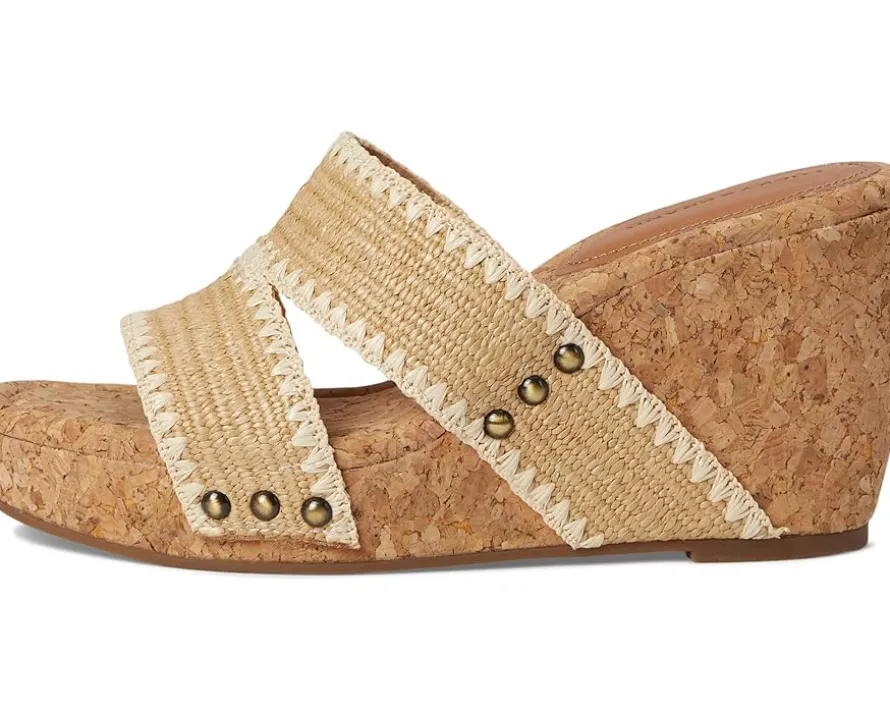 Vickta Woven Band Cork Wedge Sandals
