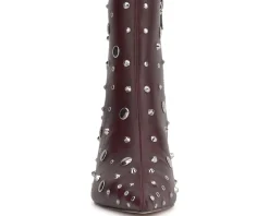 Viviana Kitten Heel Studded Bootie