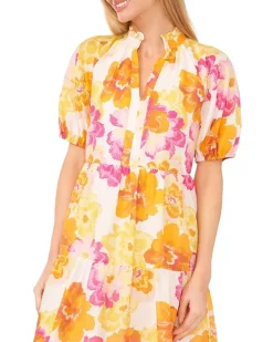 V-Neck Babydoll Tiered Dress