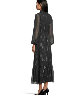 V-Neck Balloon Sleeve Maxi Dress