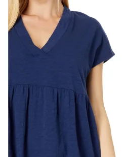 V-Neck Short Sleeve Tier Top