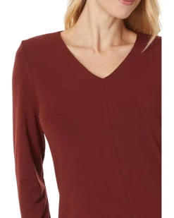 V-Neck Top With Long Sleeve