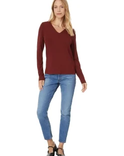 V-Neck Top With Long Sleeve