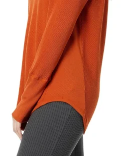 Washed Cotton Modal Thermal Long Sleeve V-Neck Tunic