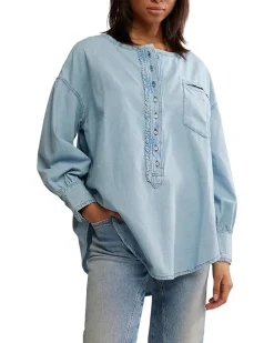 We The Free Denim Dreaming Pullover