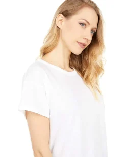 Whisper Cotton Rib-Crewneck Tee