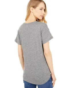 Whisper Cotton Rib-Crewneck Tee