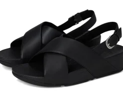 Women's FitFlop Lulu Cross-Back Strap Sandals - Leather