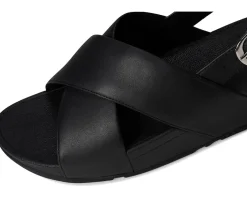 Women's FitFlop Lulu Cross-Back Strap Sandals - Leather
