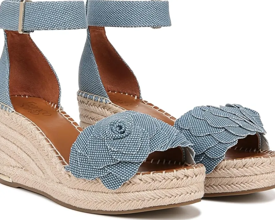 Women's Franco Sarto Clemens Raffia Espadrille Wedge Heel Sandals
