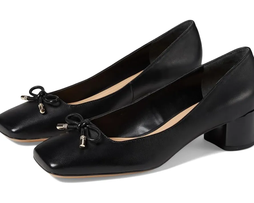 Women's Franco Sarto Natalia Square Toe Block Heel Pumps with Bow