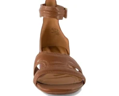 Women's Franco Sarto Nora Ankle Strap Low Block Heel Sandals