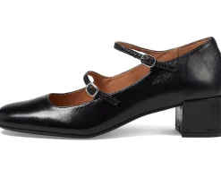 Women's Madewell The Nettie Heeled Mary Jane in Leather
