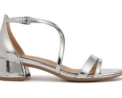 Women's Naturalizer June Strappy Low Block Heel Dress Sandal