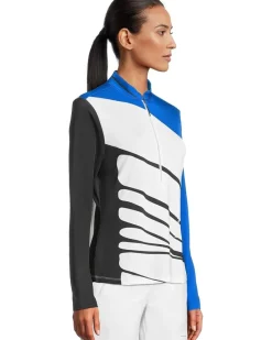 Wrapped Print Long Sleeve 1/4 Zip Top