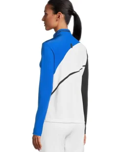 Wrapped Print Long Sleeve 1/4 Zip Top