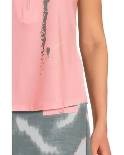 Zen Print Sleeveless Polo