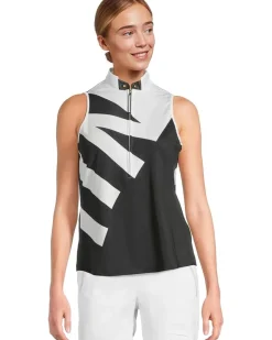 Zigzag Print Sleeveless Top